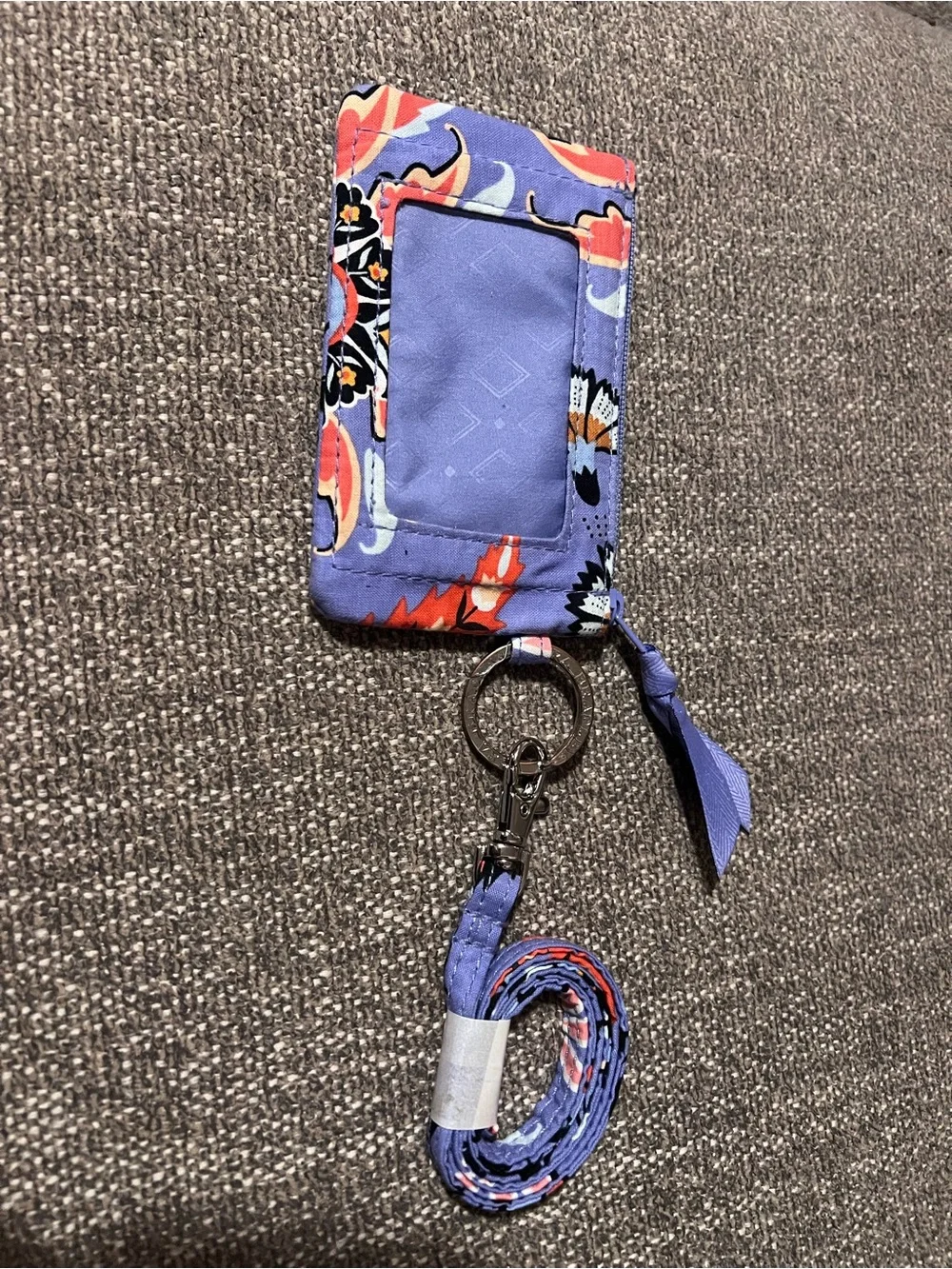 Vera Bradley Lavender Floral ID Badge Holder with Lanyard